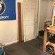 I bought a custom pre-hung door when we first bought the house as there was no door to this room. I never “finished” it. So I took the door and hardware off. Trimmed up the frame, patched and painted. Now I just have to paint the door and put it back together. The piece of wood is a threshold that I made for the void that remains from the wall I removed the last time my wife was away. It needs a couple of coats of poly yet.